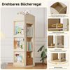 Drehbares Bücherregal 142x63x63 cm – Standregal aus MDF in Natur mit 360°-Drehfunktion Bild 4