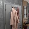 SO-TECH® Türgarderobe Garderobenleiste LINEA 380 x 110 mm, mit 6 Haken Türhaken, (1-St), Edelstahl schwarz matt, für Türen mit Falz max. 16 mm Bild 3