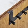 SO-TECH® Türgarderobe Garderobenleiste LINEA 380 x 110 mm, mit 6 Haken Türhaken, (1-St), Edelstahl schwarz matt, für Türen mit Falz max. 16 mm Bild 4