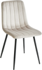 Esszimmerstuhl 4er Set KALISPELL Samtstoff Beige Bild 4