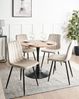 Esszimmerstuhl 4er Set KALISPELL Samtstoff Beige Bild 3