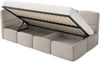 Selsey 'Cloudy' Kinderbett 120x200, Kopfteil links, Matratze & Bettkasten, Samt Hellbeige Bild 4