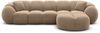 Samtstoff Ecksofa Valderosa L Form - Samtstoff - braun - Rechts Bild 3