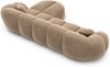 Samtstoff Ecksofa Valderosa L Form - Samtstoff - braun - Rechts Bild 4