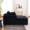Rahmenloses Sofa schwarz Kord, 177x122x92 cm, 1 Sitzer, kein Aufbau Bild 3