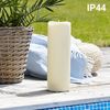 LED Outdoor-Kerze ,Grande', flackernd, Batterie, Timer, creme, 38cm Bild 5