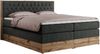 Boxspringbett AMORE KING, Doppelbett mit Multipocket-Matratze, Polsterbett mit Kopfstütze - 180 x 200 cm - Dunkelgrau Stoff - H4 Bild 4