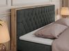 Boxspringbett AMORE KING, Doppelbett mit Multipocket-Matratze, Polsterbett mit Kopfstütze - 180 x 200 cm - Dunkelgrau Stoff - H4 Bild 3