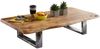 Wohnling Couchtisch ANURA 115 x 25 x 58 cm Akazie Massiv Holz Metallgestell groß Bild 2