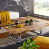 Wohnling Couchtisch ANURA 115 x 25 x 58 cm Akazie Massiv Holz Metallgestell groß Bild 3