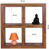Wohnling Standregal 4 Böden, Sheesham Massivholz, 82 cm hoch Bild 5