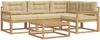 vidaXL Outdoor-Sofagarnitur 5 pcs Weiß und Beige 79 x 79 x 37 cm 3386402 Bild 2
