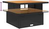 vidaXL 2-tlg. Garten-Essgruppe mit Kissen Schwarz Poly Rattan 3277331 Bild 4