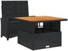 vidaXL 2-tlg. Garten-Essgruppe mit Kissen Schwarz Poly Rattan 3277331 Bild 2