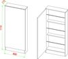 VCM Schuhschrank Fulisa 918782 Anthrazit H. 112 x B. 50 x T. 17 cm Bild 5
