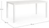 Gartentisch Edila aus Aluminium, modern und langlebig, rechteckig, weiß, 150x80 cm Bild 2