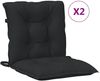 vidaXL Niedriglehner Stuhlkissen Set 2 pcs Melange Schwarz 4002400 Bild 4