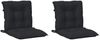 vidaXL Niedriglehner Stuhlkissen Set 2 pcs Melange Schwarz 4002400 Bild 2