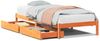 vidaXL Massivholzbett ohne Matratze Wachsbraun 90x190 cm Kiefernholz 3301447 Bild 2