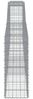 vidaXL Gabione mit Hochbogen 400x30x80/100 cm Verzinktes Eisen 153524 Bild 4