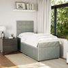 vidaXL Boxspringbett mit Matratze Hellgrau 80x200 cm Samt 3292190 Bild 3