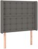 LED Kopfteil, Bettkopfteil, Minimalistisch Grau 103x16x118/128 cm Kunstleder Bild 3