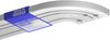 Bestlivings Gardinenschiene ( Weiß ) 360cm (3x120cm) 3-läufig + 2er Set Rundbogen Bild 1