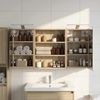 vidaXL Badezimmerschrank-Set 3 pcs 100 x 10,5 x 50 cm Holzwerkstoff 3403690 Bild 4