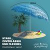 Kingsleeve 'Hawaii' Sonnenschirm, neigbar, UV Schutz 30+, Metall / Polyester blau, Ø 160 Bild 5