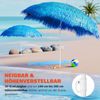 Kingsleeve 'Hawaii' Sonnenschirm, neigbar, UV Schutz 30+, Metall / Polyester blau, Ø 160 Bild 2