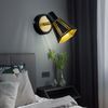 Wandlampe, beweglicher Spot, Metall schwarz gold, H 17 cm Bild 3