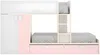 Vente-unique - JUANITO Bett Holz, Platte PuderrosaWeiß - B 108 cm x H 150 cm x L 275 cm Bild 3