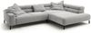 KAWOLA Sofa DELIA Ecksofa Cord hellgrau Recamiere rechts 74 x 219 x 276 cm Bild 3
