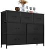 Refined Living Kommode Schubkastenkommode mit 2/4/5 /7/8/9 Schubladen stabilem Stahlrahmen (Kommode mit 7 Schubladen aus Stoff Schubladenschrank, Aufbewahrungsschrank Hoch Holztop Komodenschrank Sideboard Möbel), für Schlafzimmer Wohnzimmer Flur Kinder... Bild 4