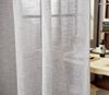 Woltu Gardine (2 St), halbtransparent, Gardinen halbtransparent mit Schlaufen Leinen Optik Bild 3