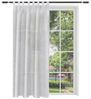 Woltu Gardine (2 St), halbtransparent, Gardinen halbtransparent mit Schlaufen Leinen Optik Bild 4