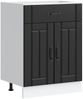 vidaXL Küchen-Unterschrank Lucca Schwarz Holzwerkstoff 853728 Bild 2