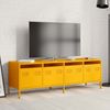 vidaXL TV-Schrank Senfgelb 135x39x43,5 cm Kaltgewalzter Stahl 851307 Bild 3