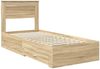 vidaXL Bettrahmen mit Kopfteil Sonoma-Eiche 90 x 190 cm Holzwerkstoff 3410029 Bild 4