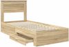 vidaXL Bettrahmen mit Kopfteil Sonoma-Eiche 90 x 190 cm Holzwerkstoff 3410029 Bild 5