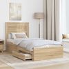 vidaXL Bettrahmen mit Kopfteil Sonoma-Eiche 90 x 190 cm Holzwerkstoff 3410029 Bild 3