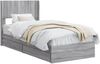 vidaXL Bettgestell mit Stauraum und Kopfteil Grau Sonoma 90x190 cm 3414424 Bild 2