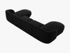 Micadoni Panorama-Sofa Miley 5-Sitzer Samt Bluvel Schwarz Bild 3