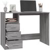 vidaXL Schreibtisch mit Schubladen Grau Sonoma 102x50x76 cm 823038 Bild 5