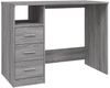 vidaXL Schreibtisch mit Schubladen Grau Sonoma 102x50x76 cm 823038 Bild 2