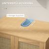Waschtischunterschrank 60 x 39 x 60 cm in Eiche-Optik, Badschrank im Boho-Stil mit Rattan-Fronten Bild 2