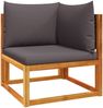 vidaXL Gartensofas-Ecke mit Kissen 2 Stk. Holz Akazie & Rattan 3278899 Bild 4