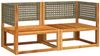 vidaXL Gartensofas-Ecke mit Kissen 2 Stk. Holz Akazie & Rattan 3278899 Bild 3