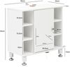 Kadima Design Moderner Badezimmer-Unterschrank, Chromfarbenfassung, großem Stauraum, justierbare Füße. 60x32x64 cm Bild 4