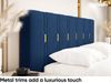MEBLINI Polsterbett 140x200 ohne Lattenrost ohne Matratze – FABIO – Blau Samt – Doppelbett ohne Bettkasten - Stauraumbett - Kopfteil Bett ohne Stauraum Bild 4